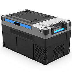 Компресорний автохолодильник Alpicool E60. До -20℃, живлення 12, 24, 220 вольт, Чорний