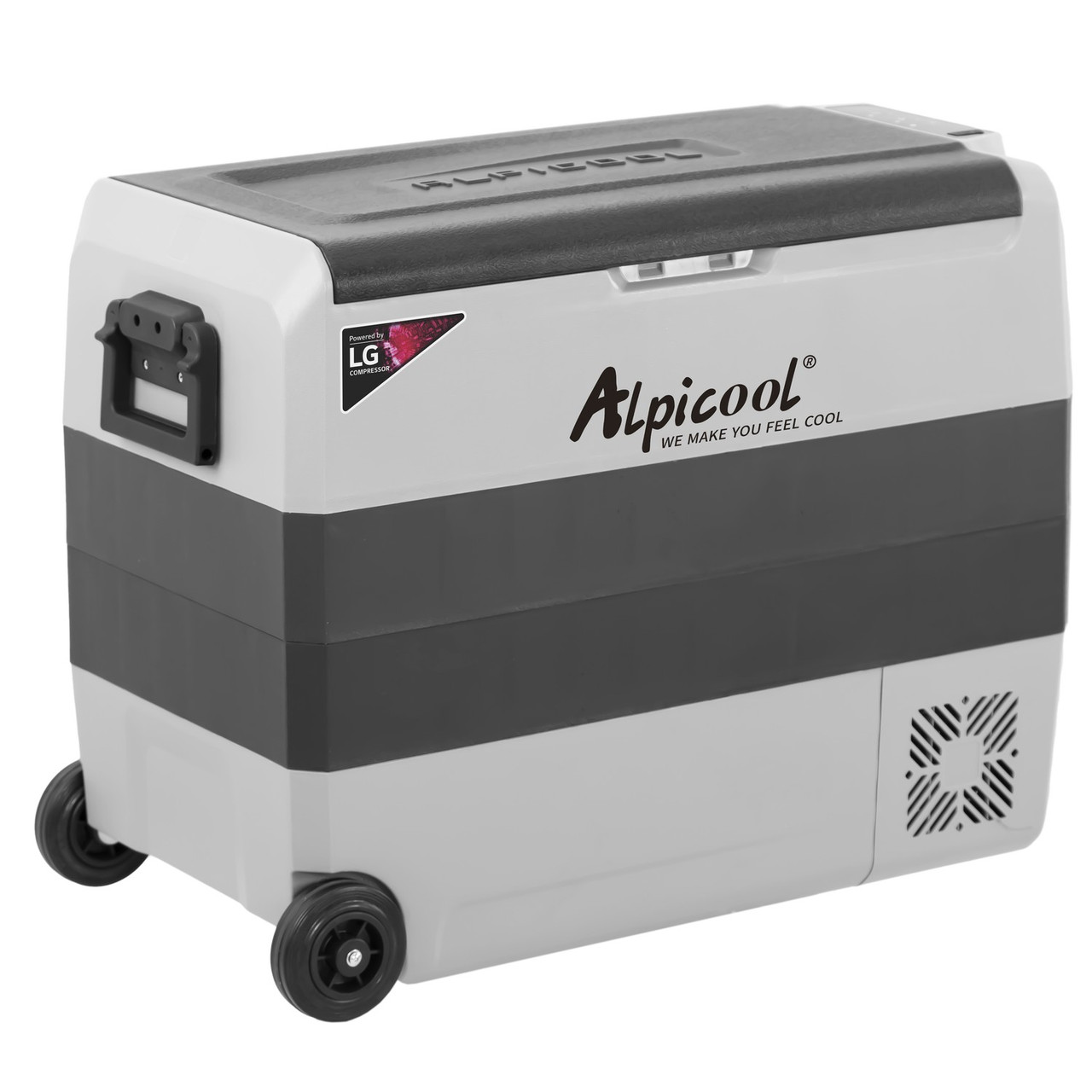 Компресорний автохолодильник Alpicool T60 (LG) (двокамерний, 60 літрів). Охолодження до -20℃. Живлення 12, 24,