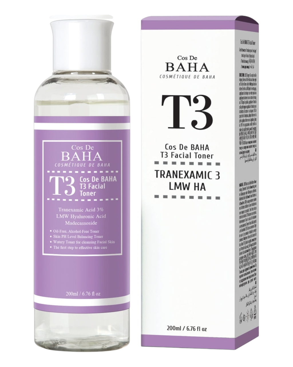 Тонер з транексамовою кислотою Cos De BAHA Tranexamic 3% LMW HA Toner 200 мл