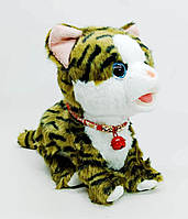 Смугастий котик (22 см) - Інтерактивна іграшка на батарейках, фото 4