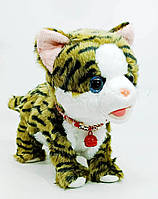 Смугастий котик (22 см) - Інтерактивна іграшка на батарейках, фото 3