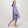 Плед толстовка з капюшоном (100х80см) HUGGLE HOODIE, Фіолетовий / Плед-худі / Оверсайз толстовка плед з капюшоном, фото 8