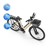 Електровелосипед OKAI EB10 Beige 28', 250(500)W, 14.4Ah, 100km, 25km\h, NFC, App, 29kg, фото 3