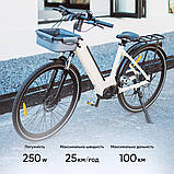 Електровелосипед OKAI EB10 Beige 28', 250(500)W, 14.4Ah, 100km, 25km\h, NFC, App, 29kg, фото 7