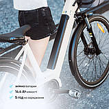 Електровелосипед OKAI EB10 Beige 28', 250(500)W, 14.4Ah, 100km, 25km\h, NFC, App, 29kg, фото 8