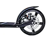 🖤Самокат двоколісний Scooter Scale Sports SS-12, ліхтарик, дзвіночок, ремінь, підсклянник Чорний, фото 2
