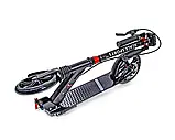 🖤Самокат двоколісний Scooter Scale Sports SS-12, ліхтарик, дзвіночок, ремінь, підсклянник Чорний, фото 3