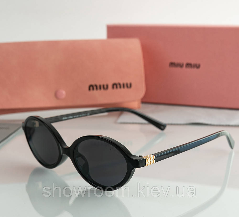 Жіночі сонцезахисні брендові окуляри Miu 2022 black