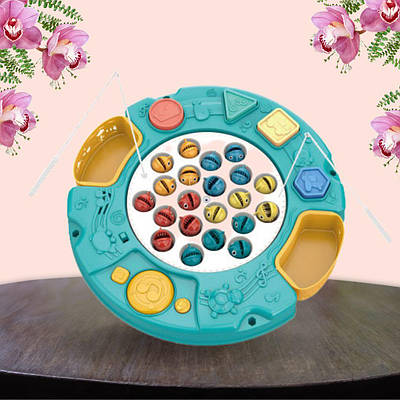 Інтерактивна риболовля вбудований сортер музика звук барабана Розвивальна гра ловля рибок вудочка підсвічування USB