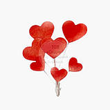 Набір вафельних топерів "Серця рожеві" 7 шт., фото 2