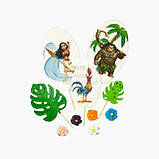 Набір вафельних топерів "Серця рожеві" 7 шт., фото 3