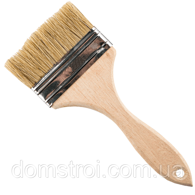 Пензлик флейцевий дерев'яна ручка, натуральний ворс 75 мм