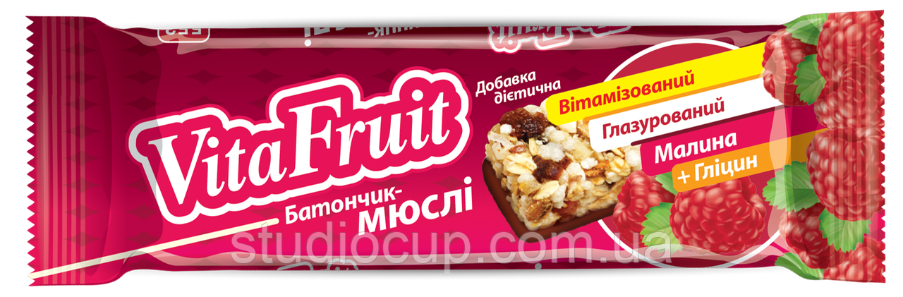 "VitaFruit" батончик-мюслі Малина