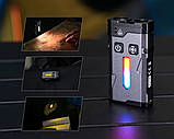 BORUiT EV10 EDC брелок-ліхтарик RGB Light 1100LM портативний міні-світлодіодний ліхтарик з магнітом Type-C зарядка кишеньковий, фото 2