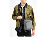 Сумка чоловіча через плече велика сірий 184В, фото 2