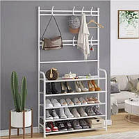 Вішалка підлогова для одягу New simple floor clothes rack size Стійка для одягу з полицями та гачками