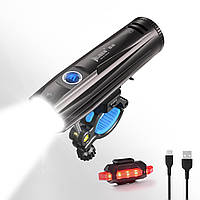 Вело фара WUBEN B2 + задній ліхтар (1300LM, 280 метрів, ip68, USB-C, 21700)