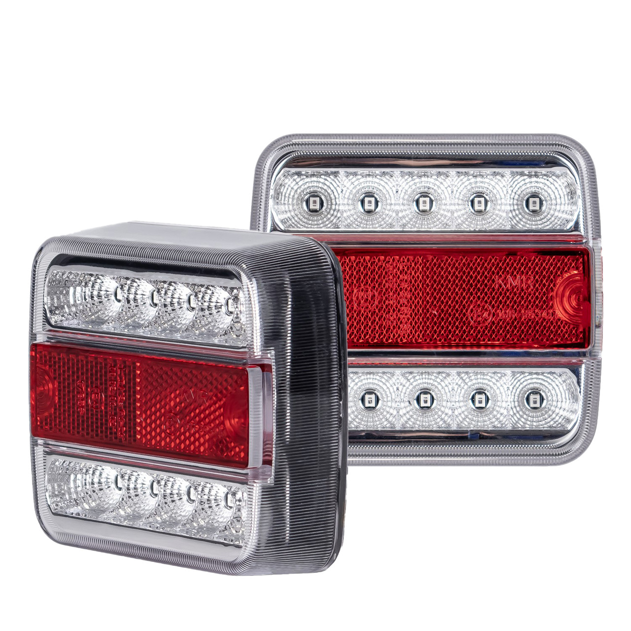Ліхтарі на легковий причіп задні світлодіодні KAMAR L1070-BL 14+14 LED стоп+габарит+поворот+підсвічування номера