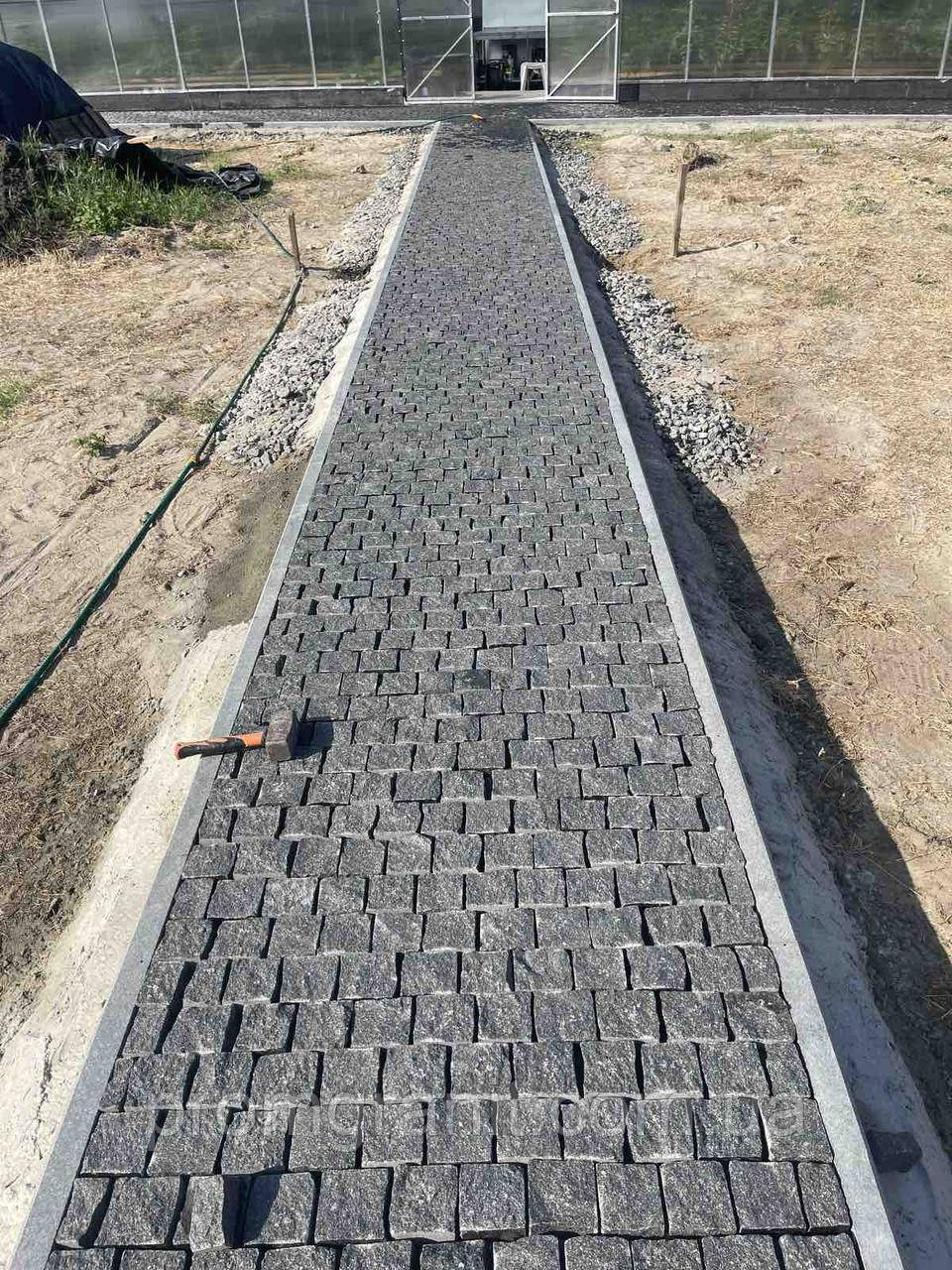 Гранітна бруківка колото-пилена 8*8*5, фото 1