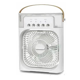 Міні-кондиціонер RIAS Air Cooler Fan з зволожувачем повітря та підсвічуванням 600ml 10W USB White (3_06229)