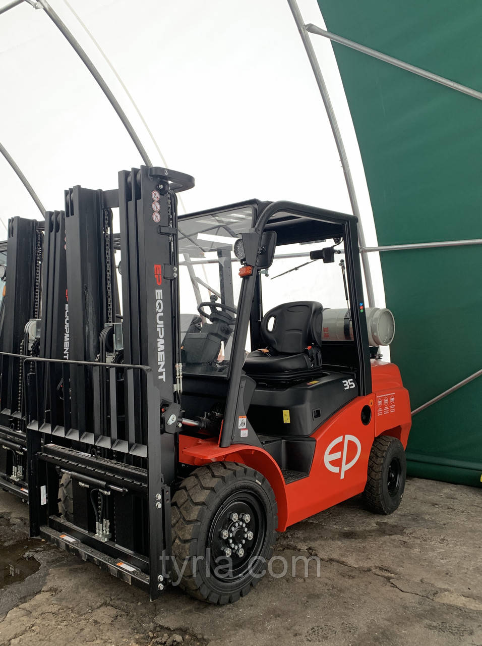 Газ-бензиновий вилковий навантажувач ЕР СPQD35T8 3.5т 4.8м, фото 1