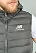 Жилетка чоловіча New Balance спортивна чорна великі розміри, Чоловічий жилет Нью Баланс із капюшоном батал, фото 6