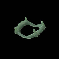 Зуби вампіра для дітей 4 на 5 см салатовий