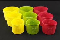 Набір силіконових форм для випікання пасхи 3 шт Пасхальні форми для випічки куличів антипригарні