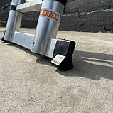 Драбина телескопічна алюмиінієва 6 метрів на 16 сходинок висувна, фото 4