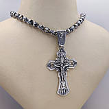 Срібний комплект "Хранитель" ланцюжок та хрестик, фото 4