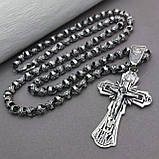Срібний комплект "Хранитель" ланцюжок та хрестик, фото 3