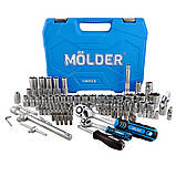 Професійний набір інструментів 1/2, 1/4" 72 T, CR-V, 108 од. MT60108 MOLDER, фото 2