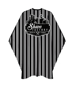 Накидка перукарська The Shave Factory Premium чорна в смужку