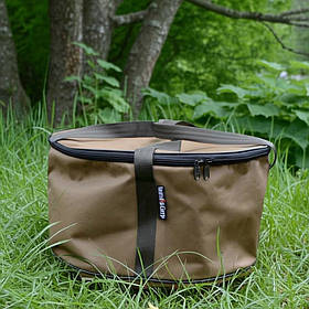 М'яке рибальське відро для прикорму з кришкою World4Carp Soft Bucket Coyote 25 л