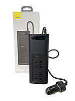 Автомобільний інвертор 150 W (220V CN/EU) 2 Розетки + USB + Type-C 5 A (BASEUS)