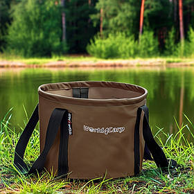 М'яке відро для рибного прикорму без кришки World4Carp Soft Bucket Coyote 14 л