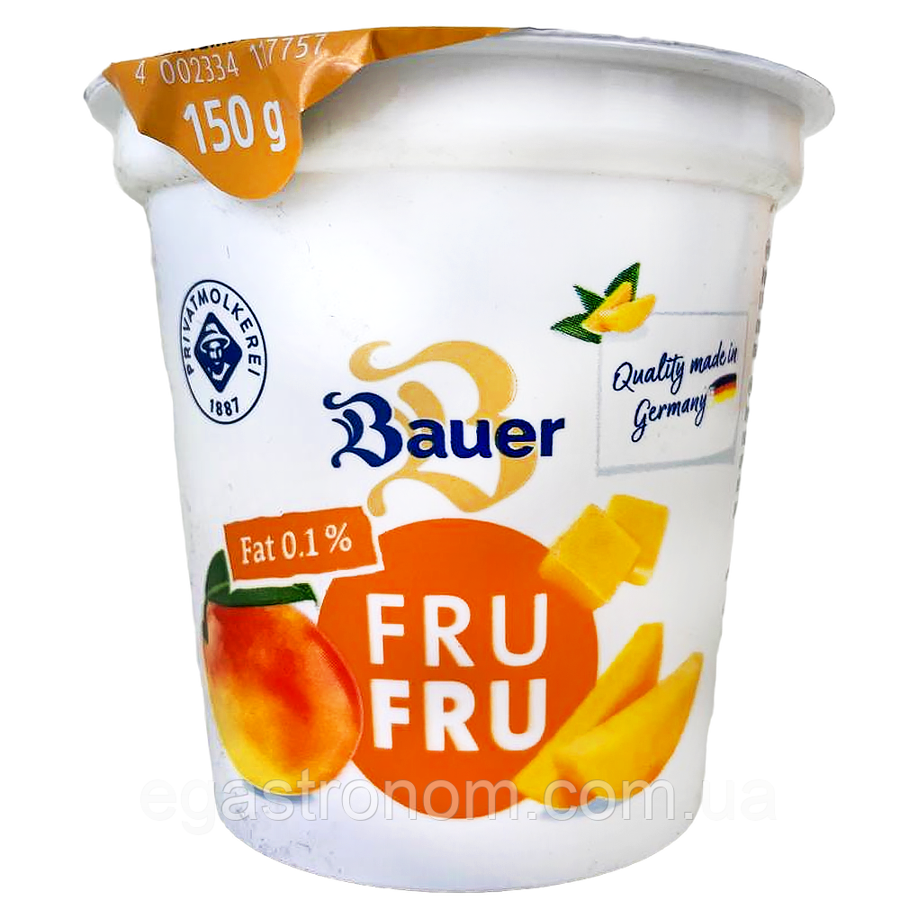 Йогурт манго Бауер Bauer mango 150g 20шт/ящ (Код: 00-00017466)
