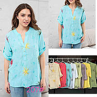 Блузки жіночі (Розміри: 48-56) "Лен"
