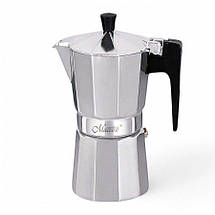 Гейзерна кавоварка Maestro MR 1666-9A 9cups Espresso алюмінієва 450 мл, фото 3