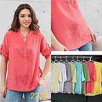Блузки жіночі (Розміри: 48-56) "Лен"