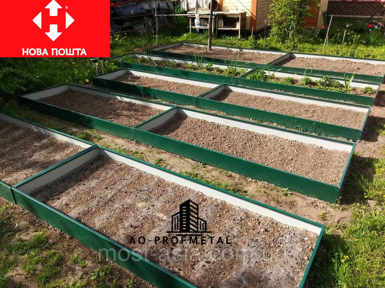 Високі бордюри для грядки 9500 мм*1000 мм*190 мм., фото 1