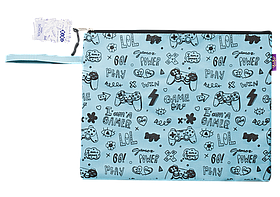 Папка на блискавці А4 33х24х1см блакитна котон і поліестер Школа Zibi ZB.705529-14