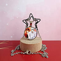 Кулон круглий Еритроцит та Лейкоцит 1 по аніме Робота клітин Біжутерний сплав, 2 см