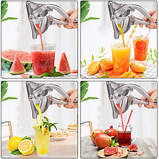 Ручний соковитискач із затискачем металевий Fruit Juicer прес для фруктів, фото 4
