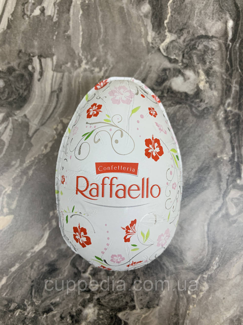 Шоколадне яйце Raffaello з білого шоколаду 100 грм