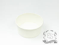 Кашпо Крафт для мильних букетів низьке d145 біле (без кришки)