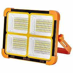 Світлодіодний LED прожектор Delux REL-1041 20W 2700/4000/6500К IP65 акумуляторний 90023178