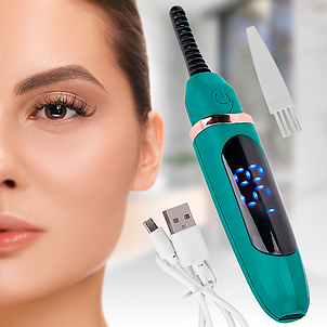 Щипці для завивки вій з підігрівом USB EYELASH CURLER XL-271 Зелений (205), фото 1