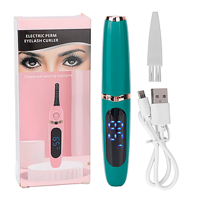 Щипці для завивки вій з підігрівом USB EYELASH CURLER XL-271 Зелений (205), фото 3