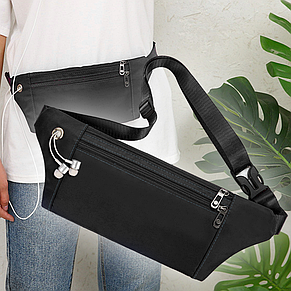 Сумка Sport bag для бігу та занять спортом з виходом для навушників, Чорний (205), фото 1